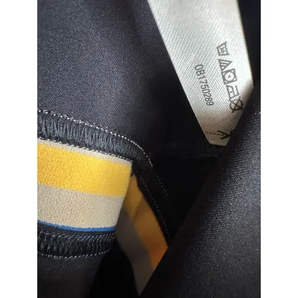 FP MOVEMENT NWOT Run Racer Rainbow Striped Black Leggings Size Large High Rise - Picture 11 of 12